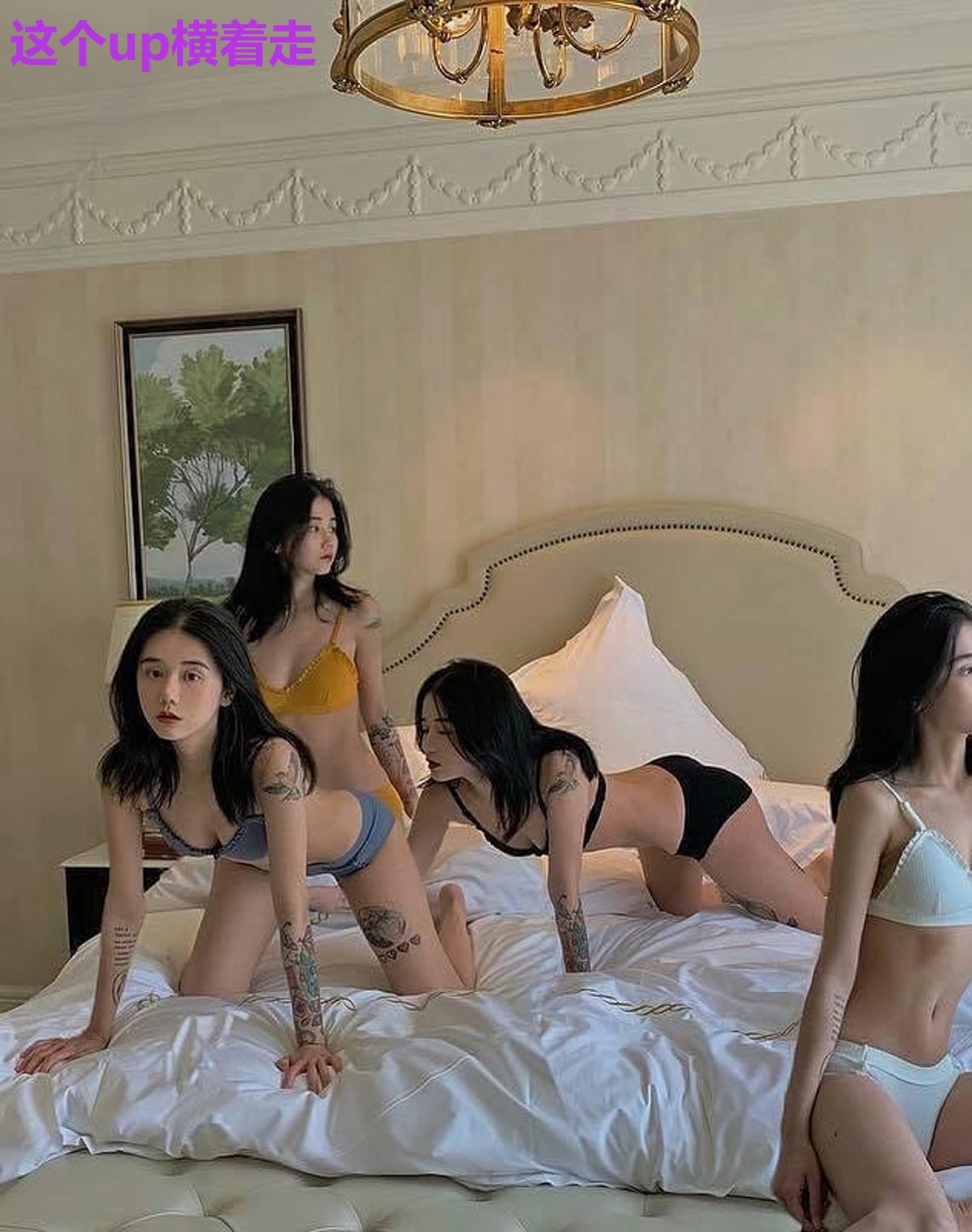这个up横着走